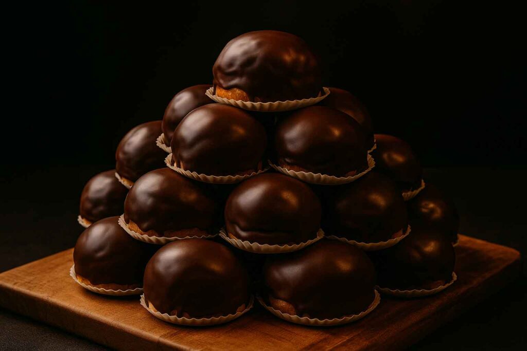Grote stapel met Bossche bollen van Smaak